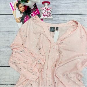 New York & Company Cold Shoulder Blouse